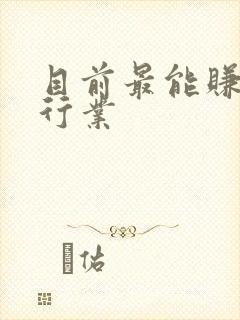 目前最能赚钱的行业