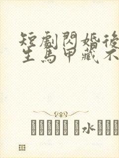 短剧闪婚后傅先生马甲藏不住了在线观看