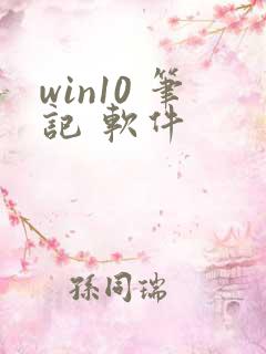 win10 笔记 软件