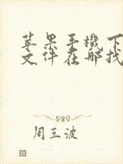 苹果手机下载的文件在哪找