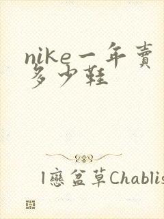 nike一年卖多少鞋