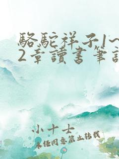 骆驼祥子1~12章读书笔记