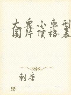 大众小车型大全图片价格表