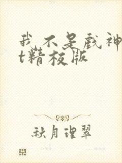 我不是戏神txt精校版