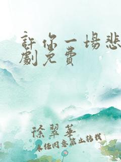 许你一场悲欢短剧免费