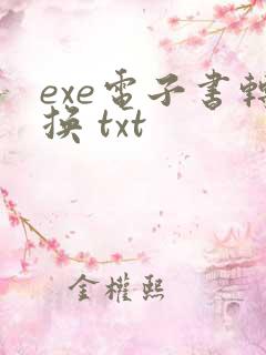 exe电子书转换 txt