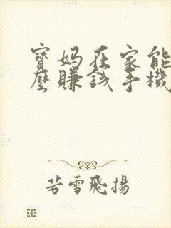 宝妈在家能做什么赚钱手机可以做