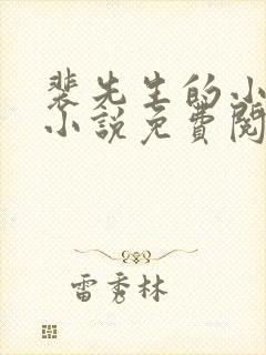 裴先生的小可怜小说免费阅读全文