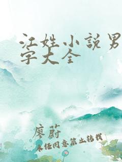 江姓小说男主名字大全