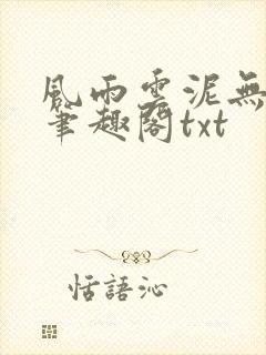 风雨云泥无删减笔趣阁txt