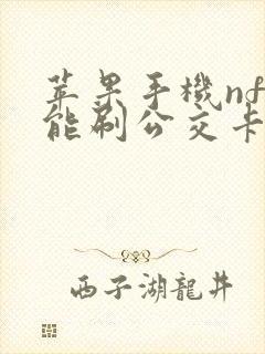 苹果手机nfc能刷公交卡吗