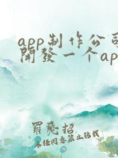 app制作公司开发一个app的价格