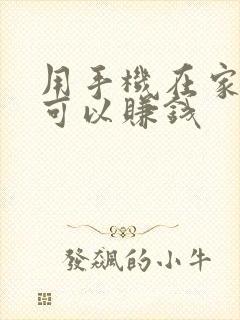 用手机在家怎么可以赚钱