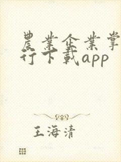 农业企业掌上银行下载app