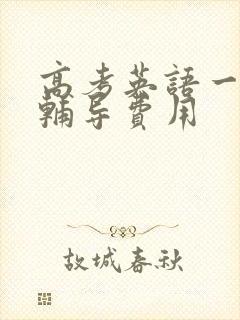 高考英语一对一辅导费用