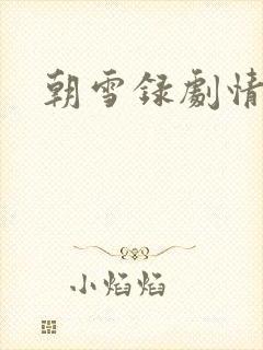 朝雪录剧情介绍