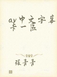 av中文字幕不卡一区