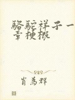 骆驼祥子一到五章梗概