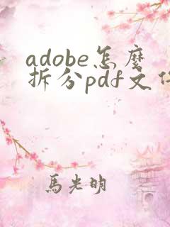 adobe怎么拆分pdf文件为一张一张
