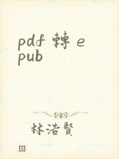 pdf 转 epub