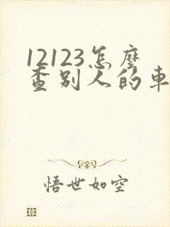 12123怎么查别人的车有没有违章