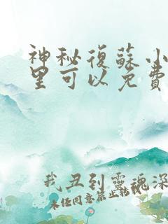 神秘复苏小说哪里可以免费阅读