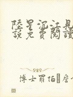 陆星沉江见微小说免费阅读最新章节