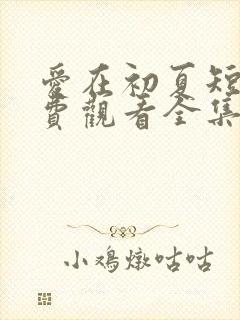 爱在初夏短剧免费观看全集