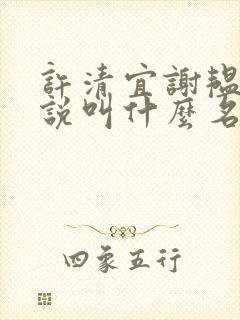 许清宜谢韫之小说叫什么名字