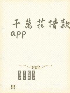 千万花借款平台app