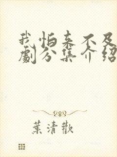 我怕来不及电视剧分集介绍