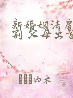 新婚姻法房产分割 父母出首付