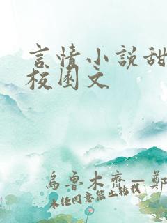 言情小说甜宠文校园文