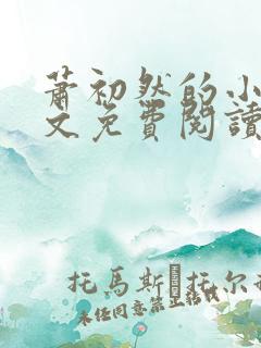 萧初然的小说全文免费阅读