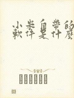 小米自带的阅读软件是什么