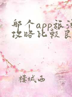 哪个app旅游攻略比较良心