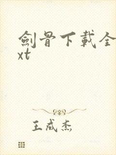 剑骨下载全本txt