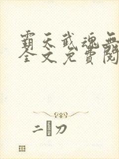 霸天武魂无弹窗全文免费阅读