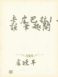 卡皮巴拉1 小说 笔趣阁