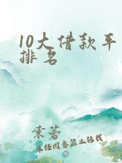 10大借款平台排名