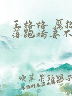 王格格 厉总的落跑娇妻不好追