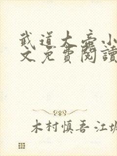 武道大帝小说全文免费阅读无弹窗