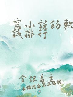 写小说的软件赚钱排行