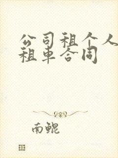 公司租个人车辆租车合同