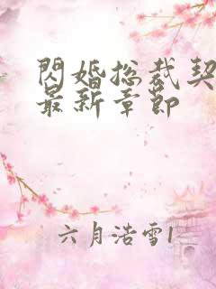 闪婚总裁契约妻最新章节