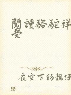 阅读骆驼祥子感受