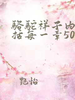 骆驼祥子内容概括每一章50字左右