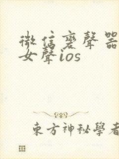 微信变声器真实女声ios