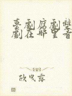 台剧腐剧双男主剧在哪里看