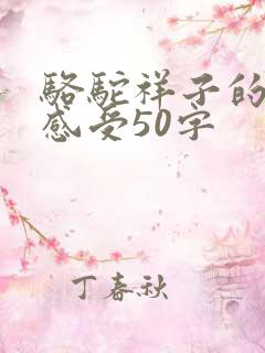 骆驼祥子的读后感受50字